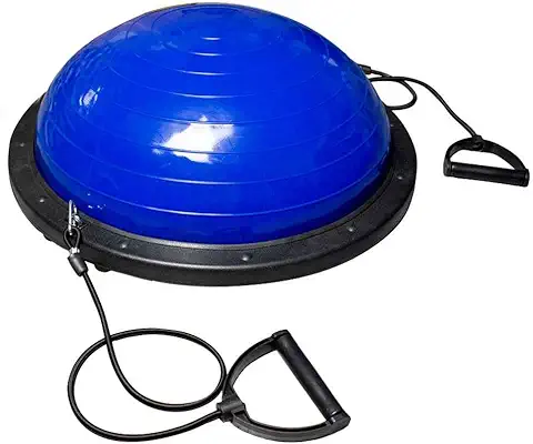 OcioDual Entrenador de Equilibrio 58cm Azul Bos Balance Trainer Fitball Pelota de Gimnasia Pilates Up con Inflador Unisex Adulto  