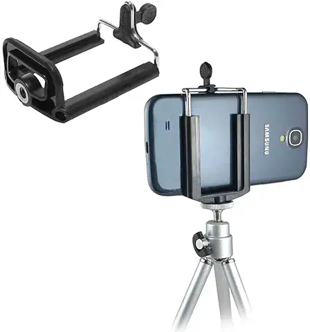 OcioDual Soporte 1/4 Movil Camara Universal Extensible para Tripode Adaptador Monopod Adapter Negro para Samsung Xiaomi Huawei  