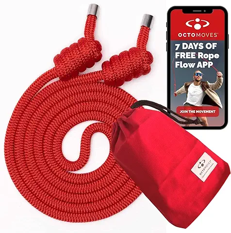 Octomoves Cuerda Rope Flow – Materiales Náuticos de Primera Calidad – Cuerda de Musculación para Adelgazar, Relajación y Recuperación – Cuerda de Gimnasio Hecha a Mano en la EU – Cuerda de Ejercicios  