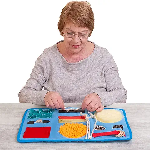 ODOXIA Manta Sensorial para Demencia | Actividades Reconfortantes Y Relajantes para La Demencia De Personas Mayores | Fidget Blanket | Ayuda para Alzheimer, Demencia, Asperger, Autismo Y Ansiedad  