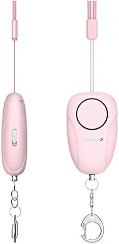 ONEGEARPRO FIDO - Alarma Antiagresión - Dispositivo de Defensa Personal - Alarma Personal Portátil, con Llavero y Cordón de Intensidad de Sonido 130 dB - Rosa  