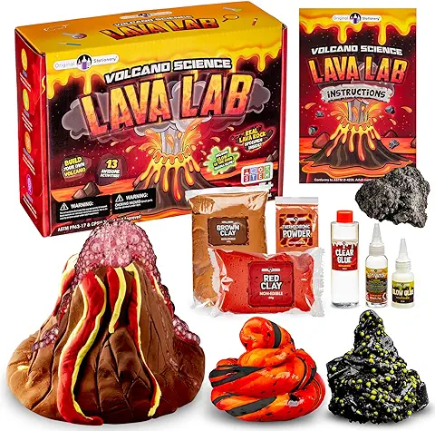 Original Stationery Kit de Slime Ciencia con Lava, Kits Científicos y Divertidos para Niños de 8 Años para Crear Volcanes de Slime de Juguete y Experimentos de Ciencias para Niños  