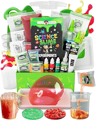 Original Stationery Kit de Slime de Ciencias, Todo lo Que Necesitas en un Kit para Hacer Slime, Kit de Slime Divertido para Niñas de 10-12 Años, Experimentos Científicos Oobleck Regalos Niños  