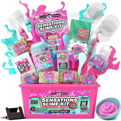 Original Stationery Kit de Slime Sensaciones ASMR, Kit Completo de Slime para Niñas para Hacer Videos ASMR como Influencers de Redes Sociales, DIY Regalos Cumpleaños Niños  