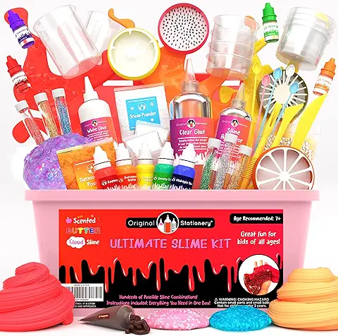 Original Stationery Ultimate Slime para Niñas, Niños - Slime Kit Completo Unicornio con Activador, Cola, Glitter para Slime Esponjoso, Nube, Mantequilla, Foam - Regalos Niños  