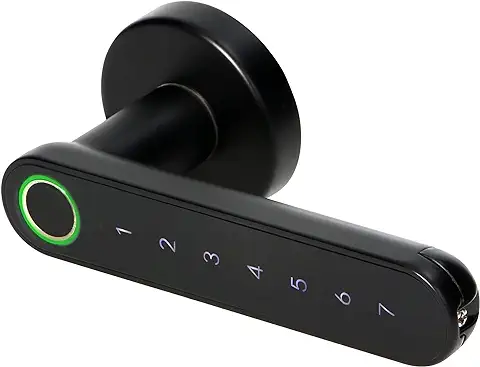 Orno ZS-853 Cerradura Inteligente con Teclado Táctil y Función Inteligente - Lector de Huellas Dactilares Bleutooth 4.0 (Negro)  