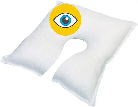 OrtoPrime Almohada Postoperatorio Ocular - Almohada Terapéutica - Cojín Ocular Ortopédico - Cojín Postoperatorio Alta Protección - Almohada Ojos Calidad y Descanso  