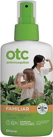 OTC Antimosquitos - Spray Familiar Repelente de Insectos - Eficaz Contra el Mosquito Tigre - Para Adultos y Niños Mayores de1 Años - Protección 6 h - Envase de 100 ml  