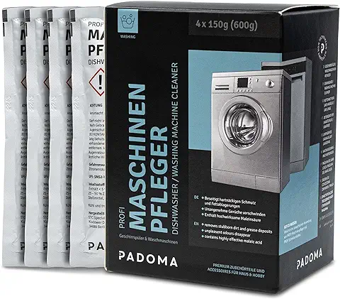 P Padoma Limpiador de Máquinas para Lavavajillas y Lavadoras Limpiador de Máquinas 4 x 150g Limpiador Higiénico  