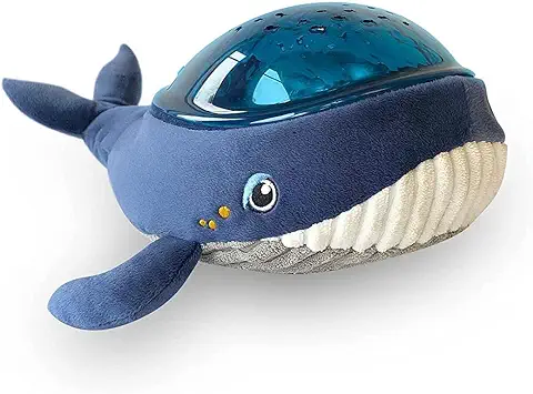 Pabobo - Proyector Musical de Peluche Ballena Azul con Canciones de cuna y Proyecciones Dinámicas 0+ - Azul  