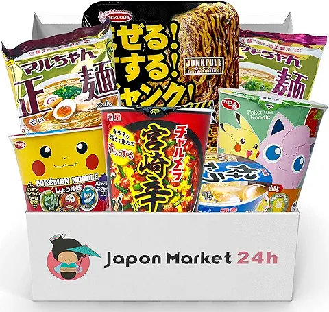 Pack de 7 Ramen Noodles Japonés Auténtico Importado de Japón. Sabores Variados. Experiencia Gourmet de Comida Asiática Instantánea. Delicioso Ramen Instantáneo para Amantes de la Cocina Japonesa  