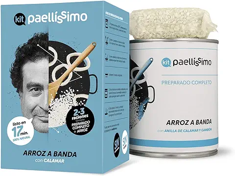 Paellissimo - Kit Preparado para Arroz a Banda, la Paella Tradicional de Pescado | Plato Precocinado Casero 100% Natural y Sin Gluten | 2-3 Personas | 1 Unidad  