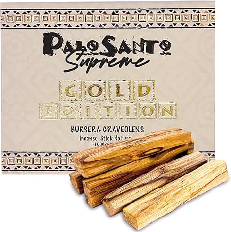 Palosanto - Incienso Natural de Palo Santo - Calidad Gold Seleccionada de Perú - Original para Purificación y Bienestar Espiritual - Ético y Sostenible - Repelente de Mosquitos (100-110 Gramos)  