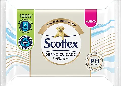 Papel Higiénico Húmedo Scottex Dermo Cuidado 66 Servicios  