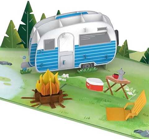 Papercrush® Tarjeta Desplegable de Camping con Caravana, Tarjeta de Cumpleaños 3D o Regalo de Dinero para Campistas, Regalo Divertido para Mujeres y Hombres, vale para Camping o Viaje  