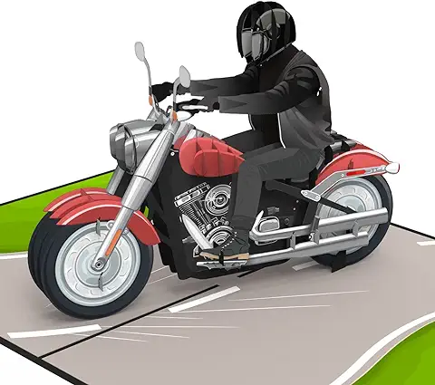 Papercrush® Tarjeta Pop-up de moto – Divertida Tarjeta de Cumpleaños 3D para Hombres, Motociclistas y Ciclistas – Cupón para Licencia de Conducir de Moto, Regalo de Dinero para Accesorios de Moto,  