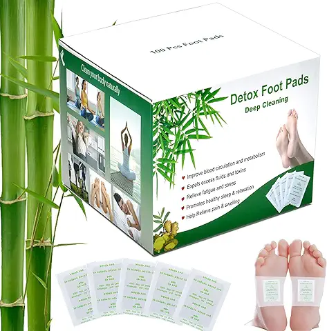 Parches Desintoxicantes Pies - 100 Piezas Deep Cleansing Foot Pads Parches para Desintoxicación Eiminar Toxinas Cuerpo y Aceleran Metabolismo,Mejorar la Calidad del Sueño  