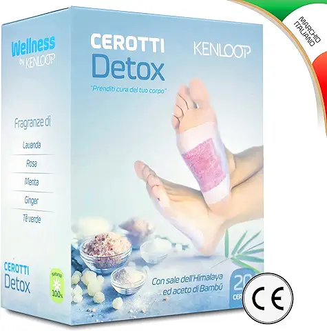 Parches Detox Para Los Pies, Novedad Los Unicos Con La Sal Del Himalaya Originales, Ingredientes 100% Naturales y Adelgazantes, KENLOOP® Con Quintaesencia De Bambú, Eliminan Toxinas,  