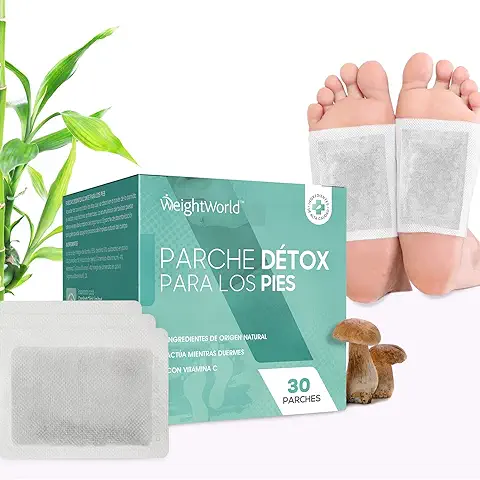 Parches Detox para Pies, 30 Parches Desintoxicantes 100% Naturales, Alivio Muscular y Sueño Profundo - Con Vinagre de Bambú, Ajenjo y Vitamina C para Desintoxicar y Limpiar el Cuerpo en 15 Días  