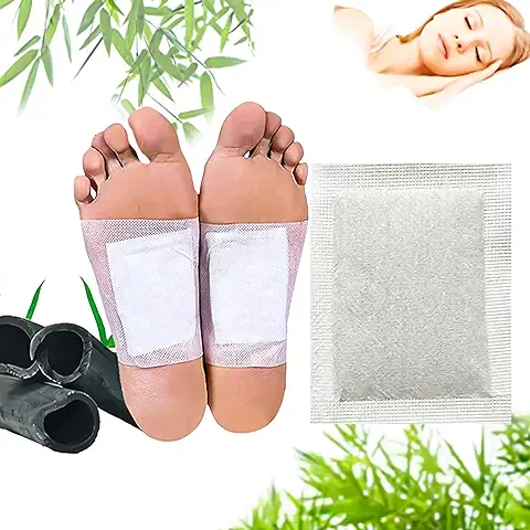 Parches Detox Pies, Naturales Parches Para Los Pies, Detox Foot Pads Parches para Desintoxicación Eiminar Toxinas Cuerpo y Aceleran Metabolismo, Mejorar la Calidad del Sueño,10 Piezas  