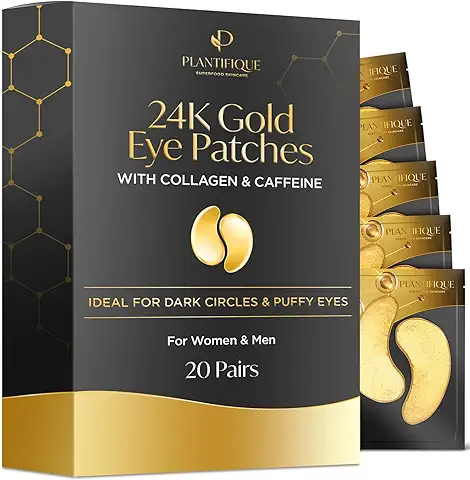 Parches Ojos Bolsas y Ojeras - Collagen Skin Care Eye Mask Pack de 20 Eye Patches - Parches Ojeras y Bolsas Mujer y Hombres -Elimina Bolsas Ojos con Mascarilla Facial de Colágeno para Contorno de Ojos  