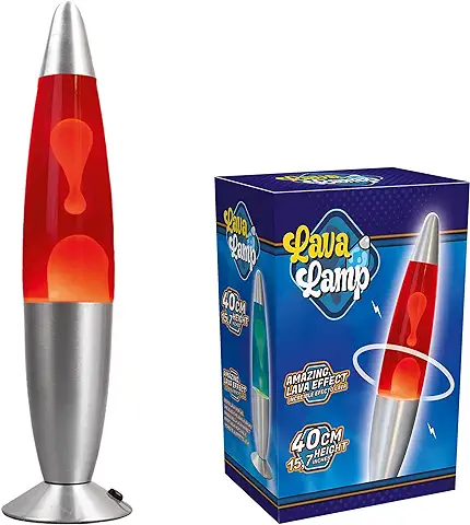 Party Town - Lampara De Lava Roja: Lampara De Mesita De Noche Para Niños | Lava Lamp | Lampara Quitamiedos Infantil | Lampara Lava | Lamparas De Mesa 40 Cm  