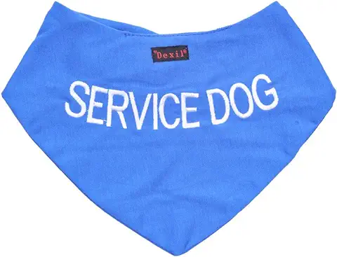 Pañuelo para Perro, Color Azul, de Calidad Personalizable, con Mensaje Bordado, Accesorio de moda para Evitar Accidentes por Advertir a Otros de tu Perro con Anticipación  