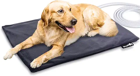 Pecute Manta de Calefacción para Gatos y Perros, Alfombrilla Térmica para Mascotas, Manta Electrica Manta Termica, Temperatura Constante 38-40°, Impermeable, Prevención de Incendios, Anti-mordida  