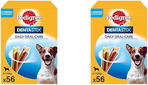 Pedigree Dentastix Snack Dental para la Higiene Oral de Perros Pequeños (1 Pack de 56ud), 0.88 kg. (Paquete de 2)  