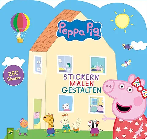 Peppa Pig Stickern Malen Gestalten: 250 Sticker  