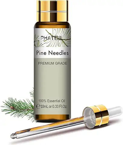 PHATOIL Aceite Esencial Agujas Pino 10ML, Aceites Esenciales para Humidificador, Aceite de Pino Puro Natural para Difusor Aromaterapia Velas  