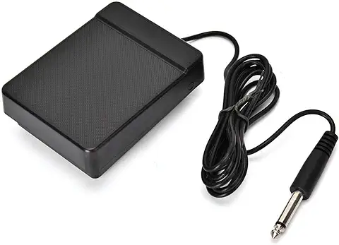 Piano Single Pedal, 6.35 Foot Sustain Controlador de Pedal único para Teclados Pianos Digitales y más  