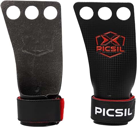 PICSIL RX Calleras para Cross Training, Carbon Grips para Gimnasio, Calistenia, Box, Halterofilia, Gimnasia, Previenen Ampollas y Desgarros, Mayor Resistencia y Protección, Unisex  