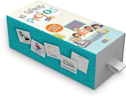 Pictogramas Autismo Español - Juego Educativo para Niños Tea - Tarjetas Flash Cards Plastificadas y Clasificadas en Diferentes Categorías de Vocabulario Visual - Mi Estuche de Pictos 400 Tarjetas  