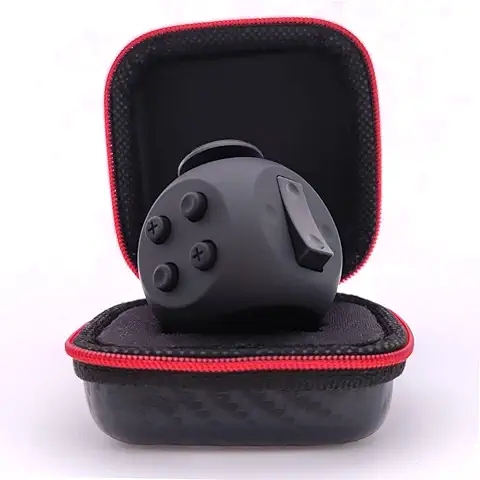 PILPOC theFube Cubo Antiestrés Fidget Cube - Juguetes Sensoriales para Adultos y Niños - Juguetes Antiestrés para la Ansiedad, TDAH, Autismo - Fidget Toy con Lados Silenciosos y Lados de Clics [Negro]