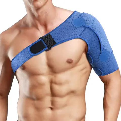 PINCOU Hombrera Deportiva Ajustable Protector para Mujeres y Hombres, Soporte de RotacióN, para Articulaciones de CA Dislocadas, Bursitis, Tendinitis, Manga de CompresióN para Hombro  