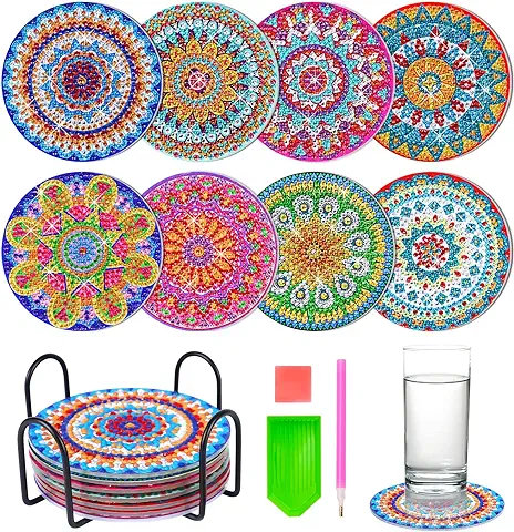 Pintura de Diamant para Adultos Niños, Mandalas Regalo para Niñas 8 9 10 11 12 Años Manualidades Niña 8-12 Años Kit de Manualidades para Niños Pintar por Números Adolescentes Ideas Regalo Niño Adulto  