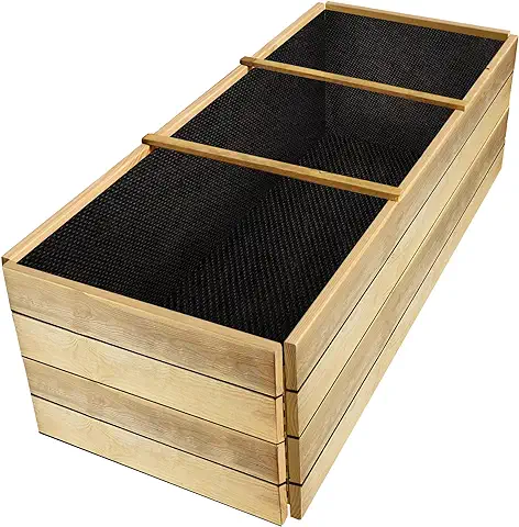 PLANTAWA Suelo de Huerto Urbano, Suelo Jardinera, Madera de Pino Tratada, 40 x 60 x 140 cm, Jardinera Exterior para Terraza Jardín Monta tu Huerto Grande  