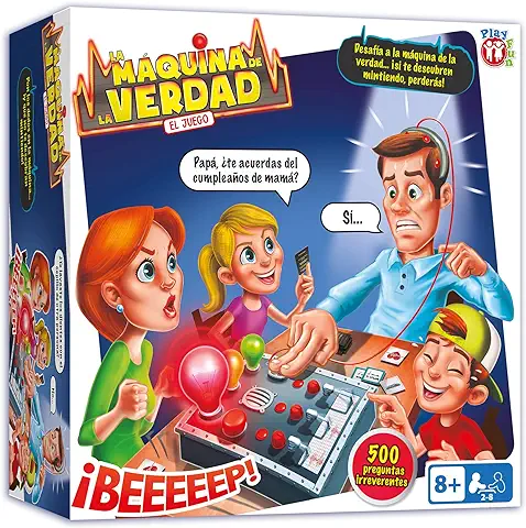 PLAY FUN BY IMC TOYS La Máquina de la Verdad, Juego Verdad o Mentira, Juego de Mesa Divertido y Familiar para Niños y Niñas +8 Años  