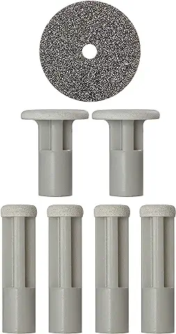 PMD Personal Microderm Replacement Discs - Incluye 4 Discos Pequeños para la Cara, 2 Discos Grandes para el Cuerpo y 1 Filtro - Para usar con Classic, Plus, Pro y Man - Pieles Muy Sensibles/Gris  