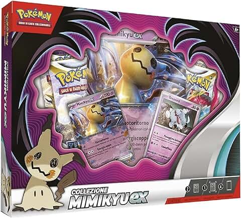 Pokemon Colección Mimikyu-ex GCC (Dos Promocionales, Tarjeta Holográfica Gigante y Cuatro Sobres de Expansión), Edición en Italiano 290-60285  