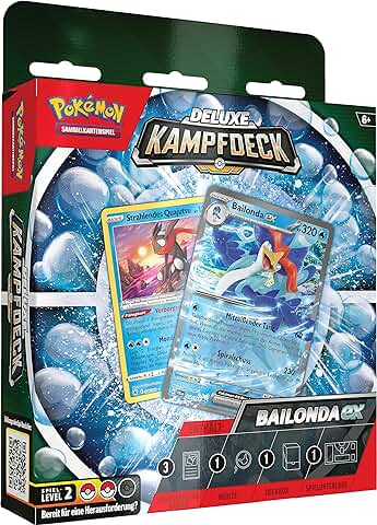 Pokemon - Juego de Cartas Coleccionables: Baraja de Batalla de Lujo Bailonda-ex (baraja Instantánea con 60 Cartas y Accesorios)  