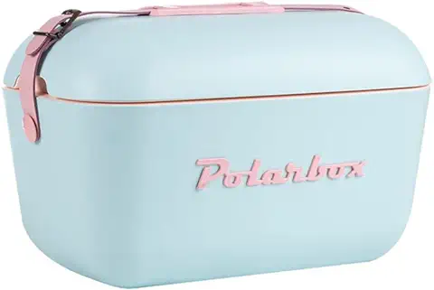 Polarbox Nevera Portatil - Mini Nevera 20L, Nevera Playa, Nevera Portatil Pequeña, Nevera Vintage, Asa Ajustable, Nevera Polarbox, Nevera Corcho, Picnic, Mini Nevera Portatil, Nevera Camping  