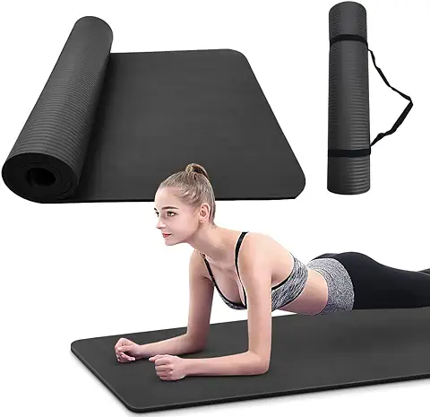 POPYS Esterilla Yoga 10MM Grosor Antideslizante con Correa de Transporte(183x61x1 CM) | Esterilla Yoga y Pilates Ligera | Material TPE Ecológico.  