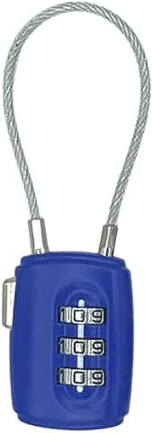 Portable Gadgets Candado de Combinación de 3 Dígitos, Varios Estilos y Colores, para Viajes, Ideal para Maleta, Mochila, Bolsa de Ordenador Portátil (azul)  