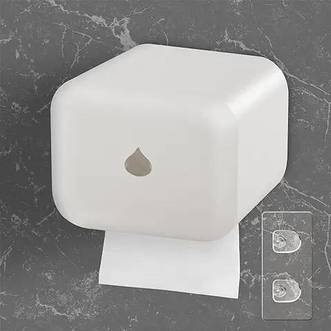 Portarrollos Impermeable de Baño,Dispensador de Toallas de Papel Higiénico,Adhesivo Sin Taladrar,con Eje,para Inodoros Cocina  