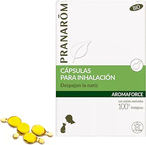 PRANARÔM - Aromaforce - Cápsulas Inhalación - Despejan la Nariz - 15 Cápsulas.  