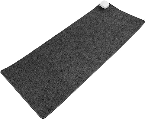 PrimeMatik - Alfombra y Superficie Térmica Gris Oscuro de 80x32cm 77W con Calefacción para Escritorio Suelo y pies  