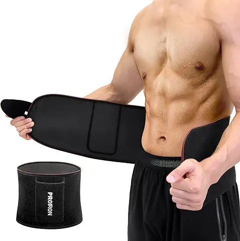 PROIRON Faja Reductora Abdomen Mujer y Hombre, Fajas Adelgazante de Neopreno para Gimnasio, Cinturón Lumbar Abdominal para ​Fitness y Deporte, Faja Lumbar Abdominal con Efecto Sauna  