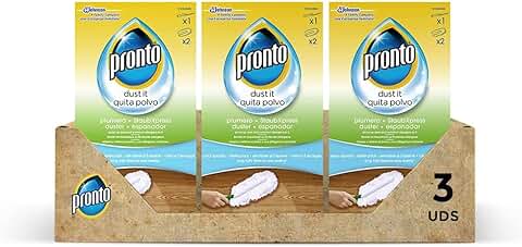 Pronto Plumero Atrapa Polvo, Pack De 3 [3 Aparatos + 6 Recambios], Color Incoloro, Estandar, 700 g - Pack de 3  